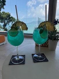 This drink was excellent. Can’t remember what it was called, but it had vodka, rum and blue cacao