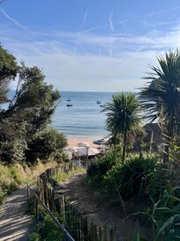 Path from hotel down to beach