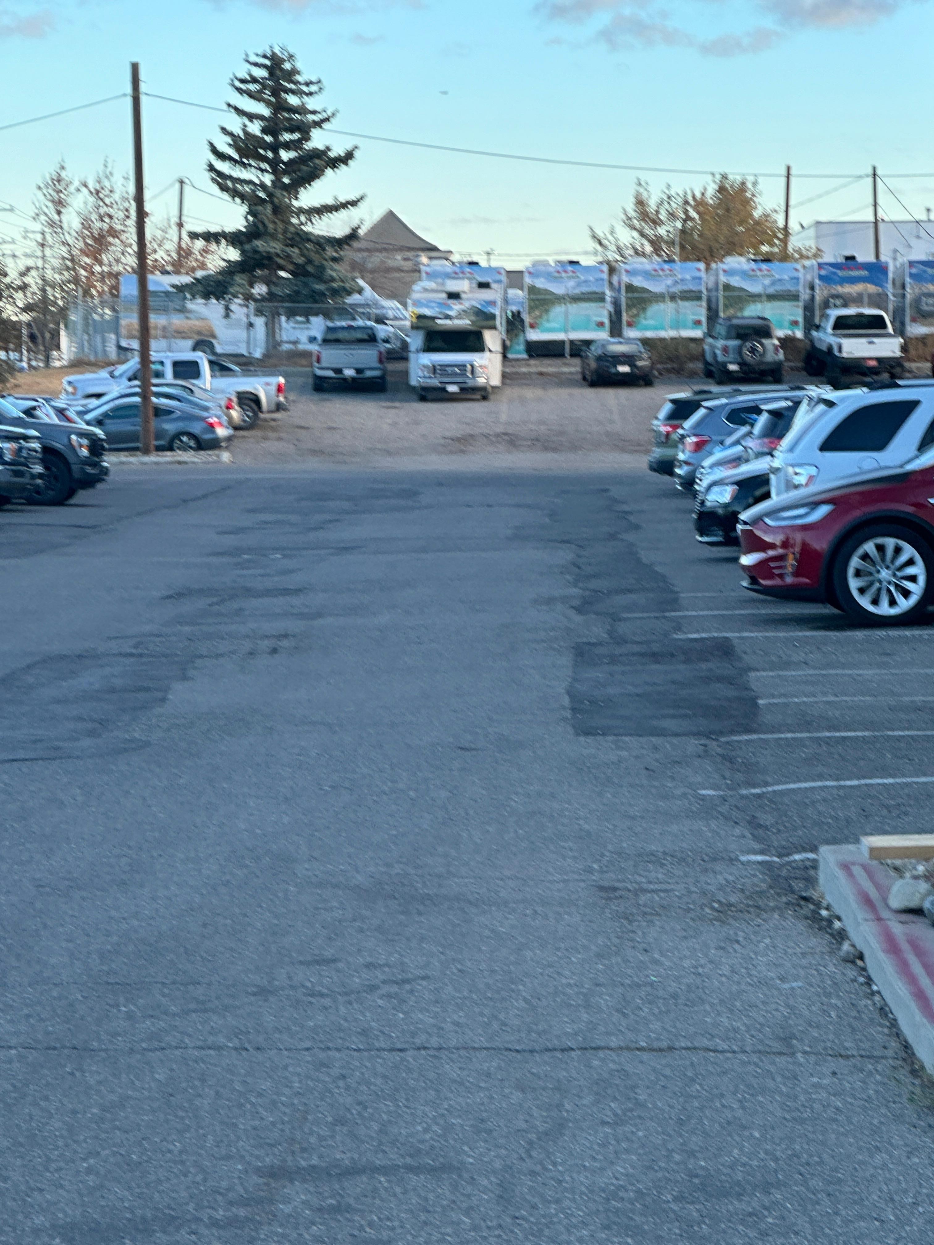 Parking lot 
West side 