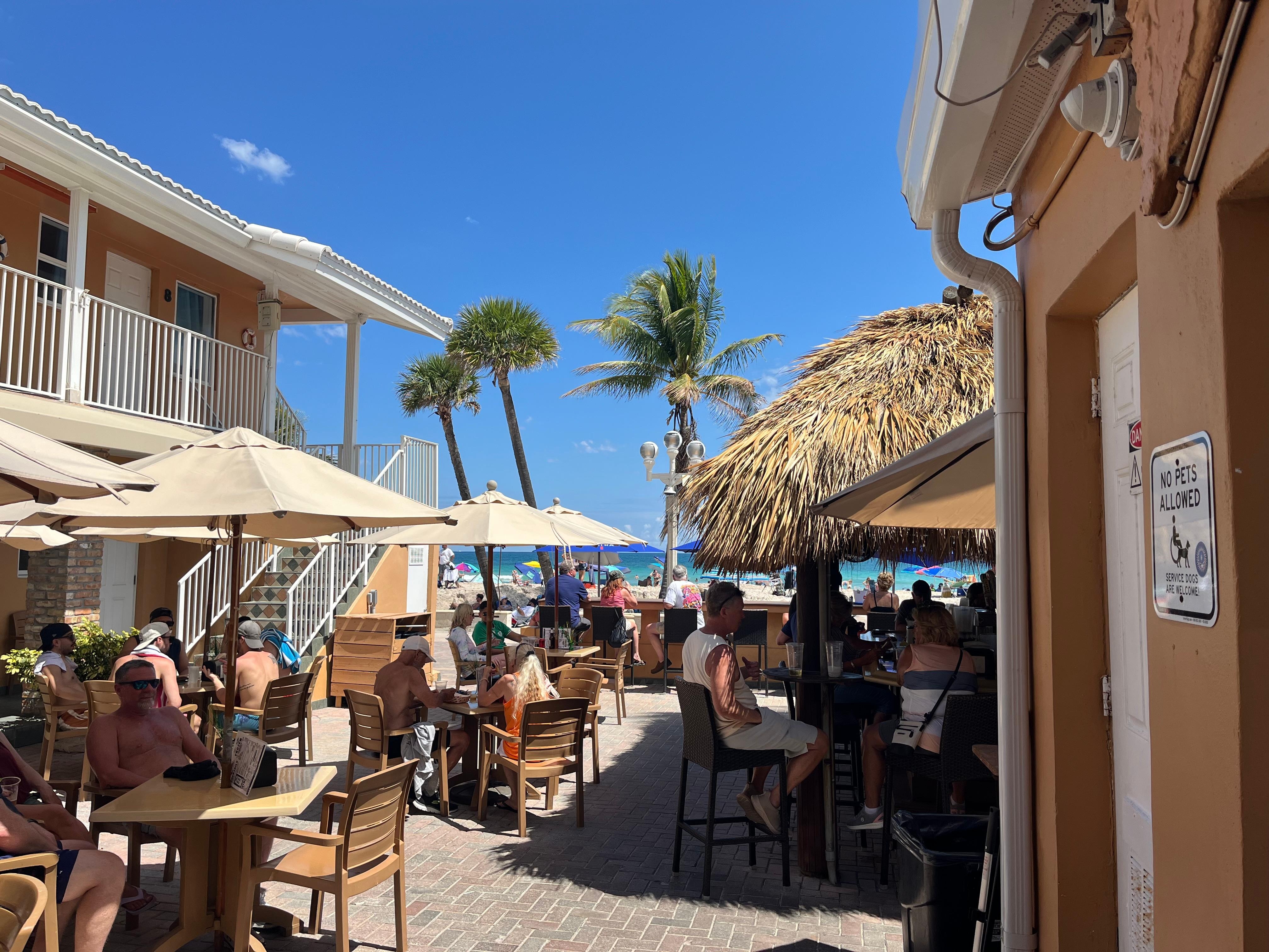 Tiki bar area outside of my room. 