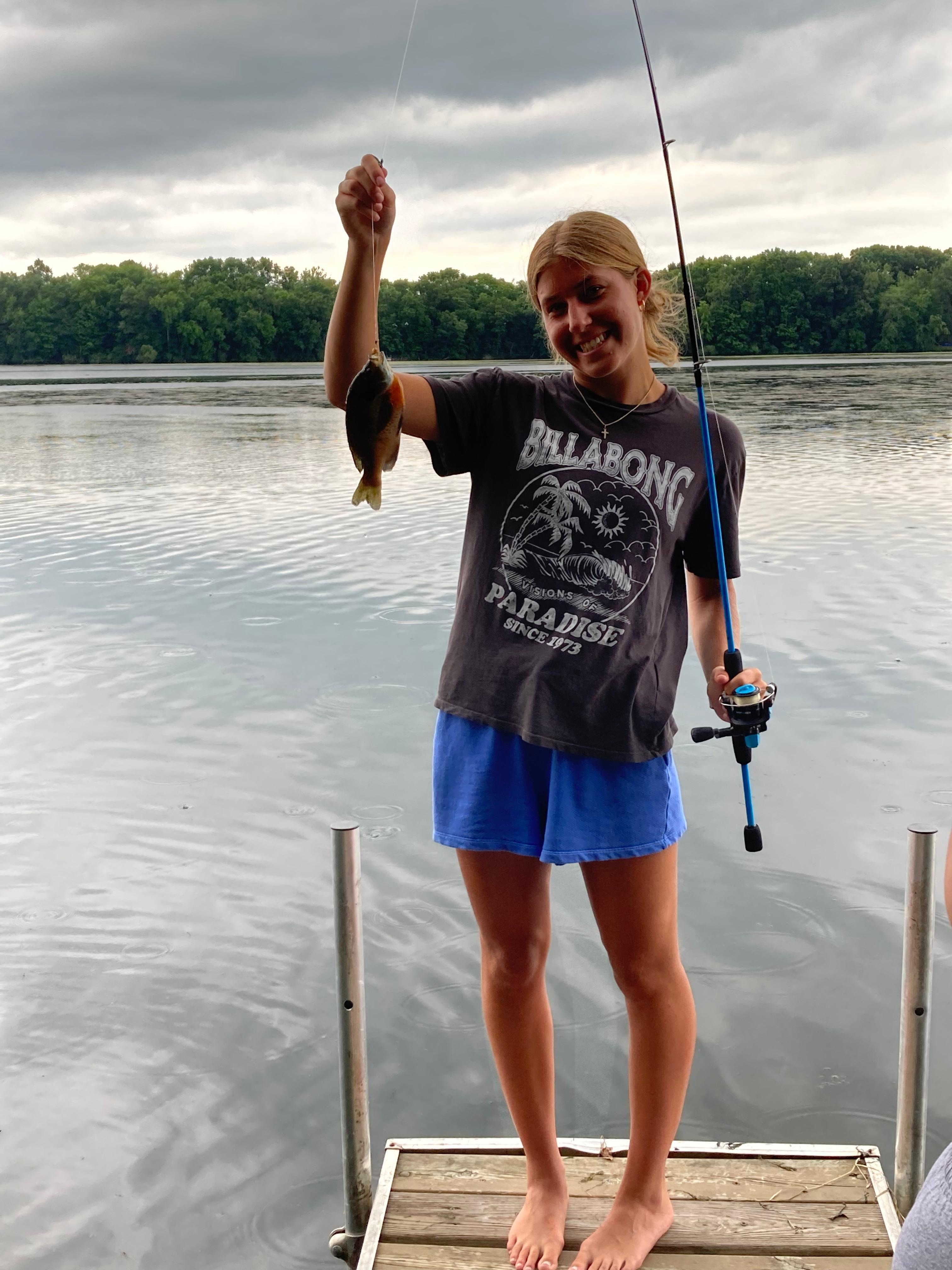 good fishing from the dock