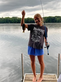 good fishing from the dock