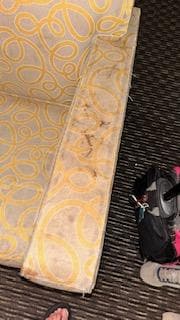 Stains on sofa arm
