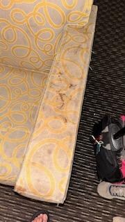 Stains on sofa arm