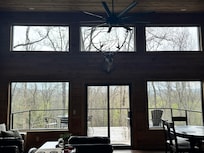 The view from the kitchen and living area.