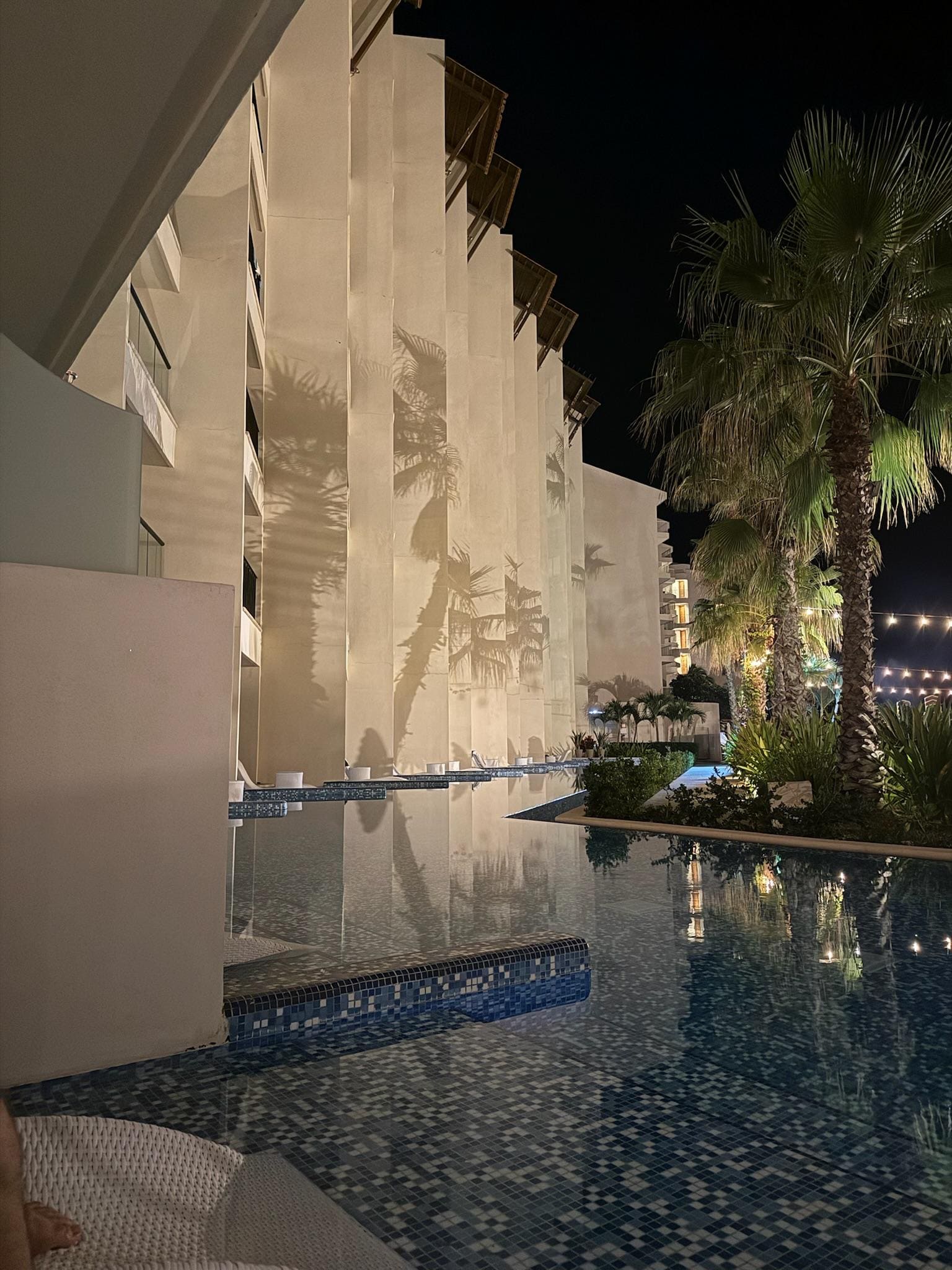 Garden view walk out pool 