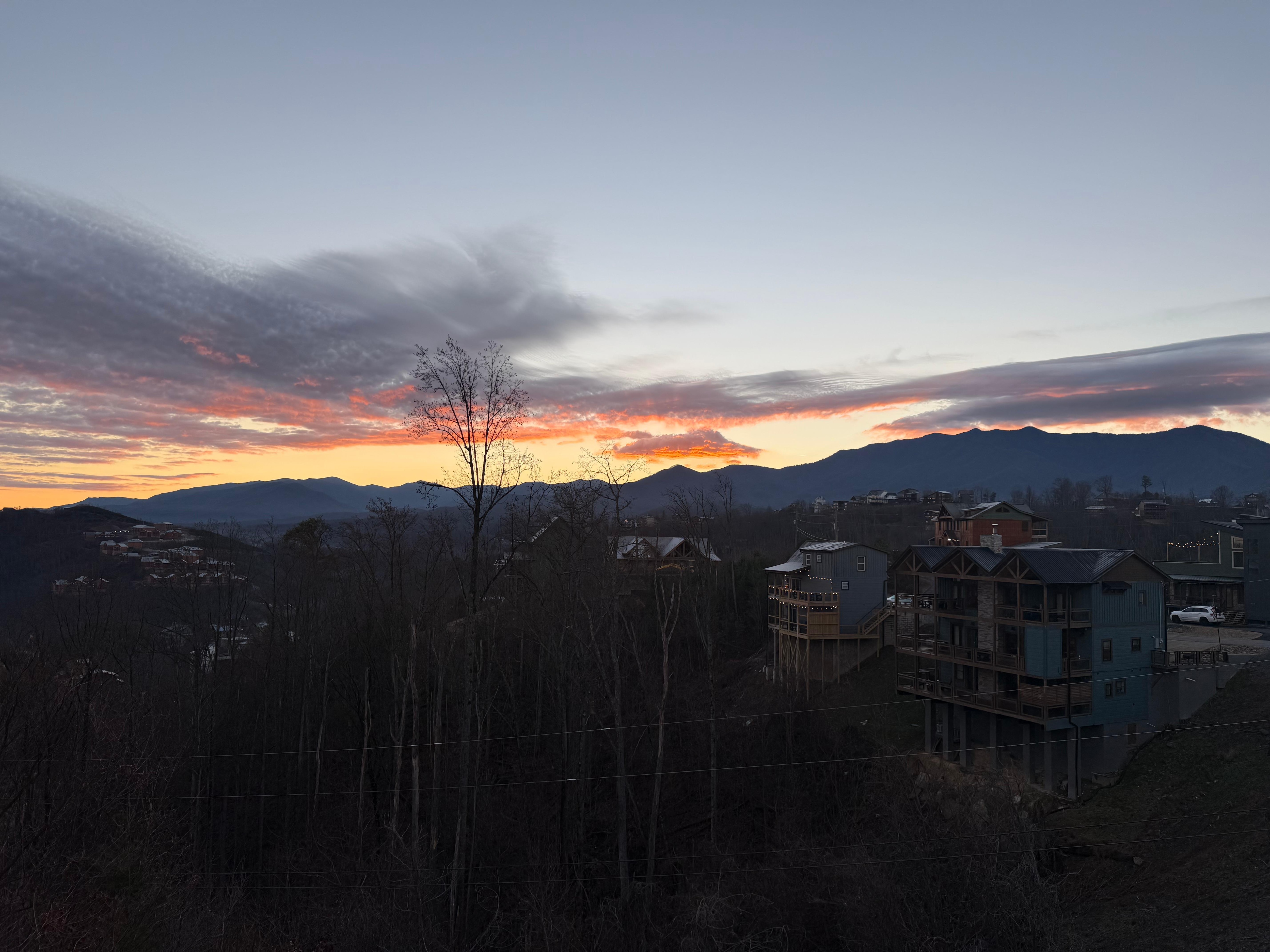 Morning sunrise from the deck