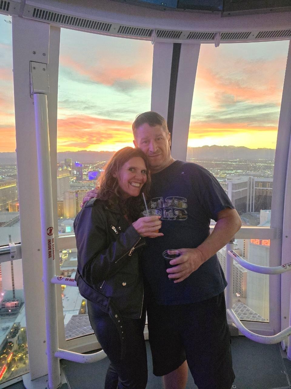 Picture was taken on the High Roller Wheel at Sunset, beautiful views!
