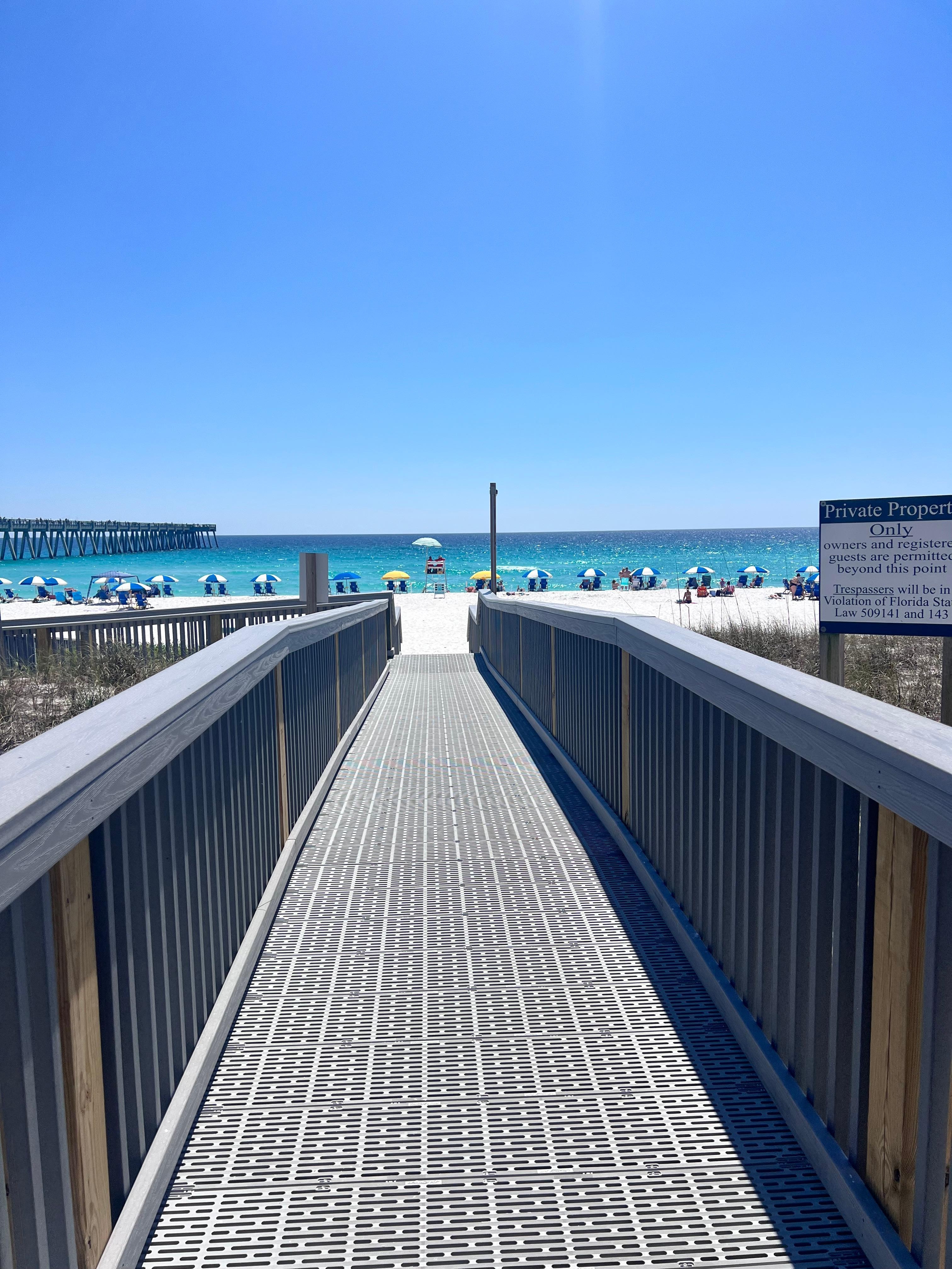 Walk from condo to beach. 