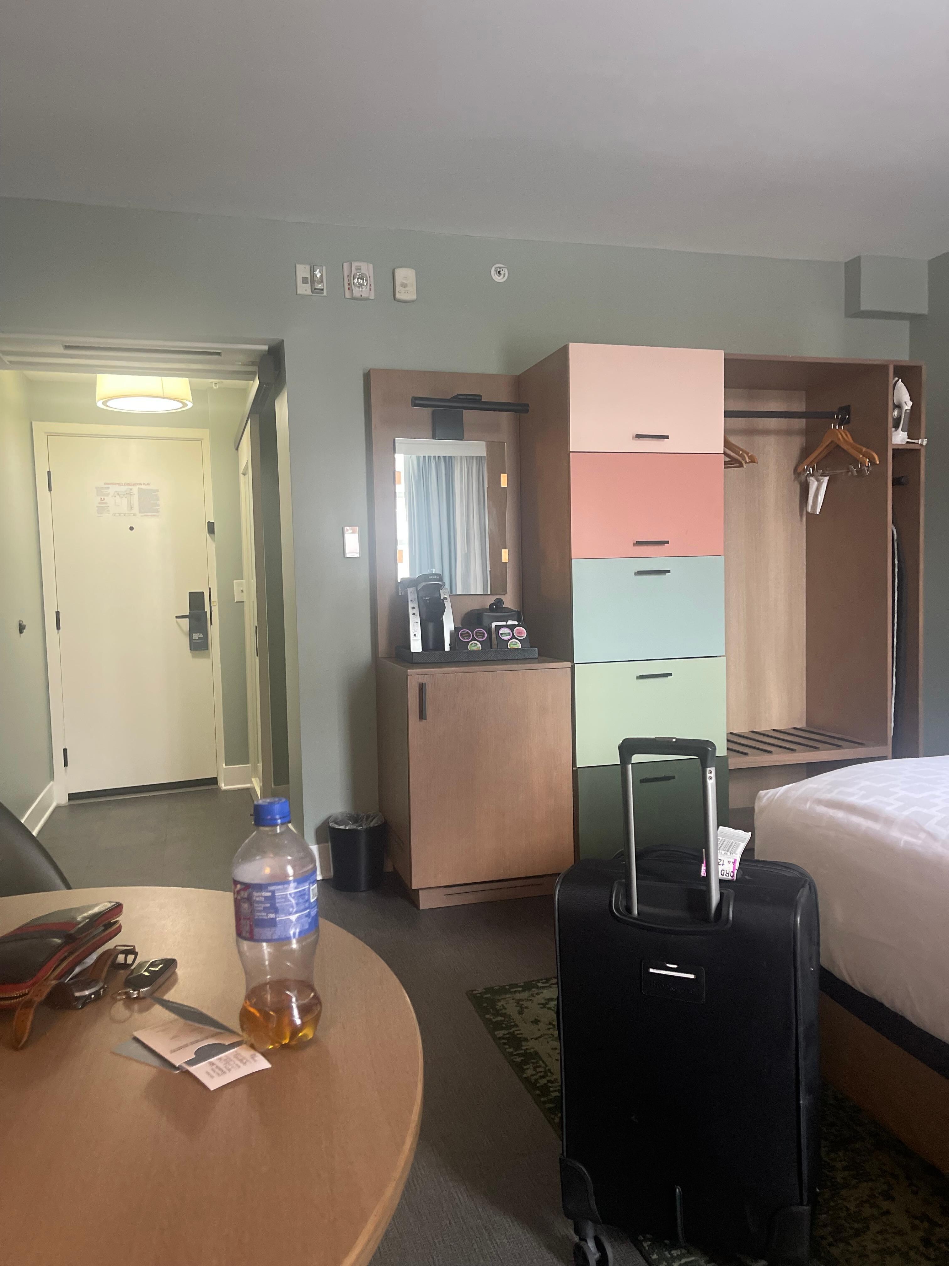 Room size was expected and functional.