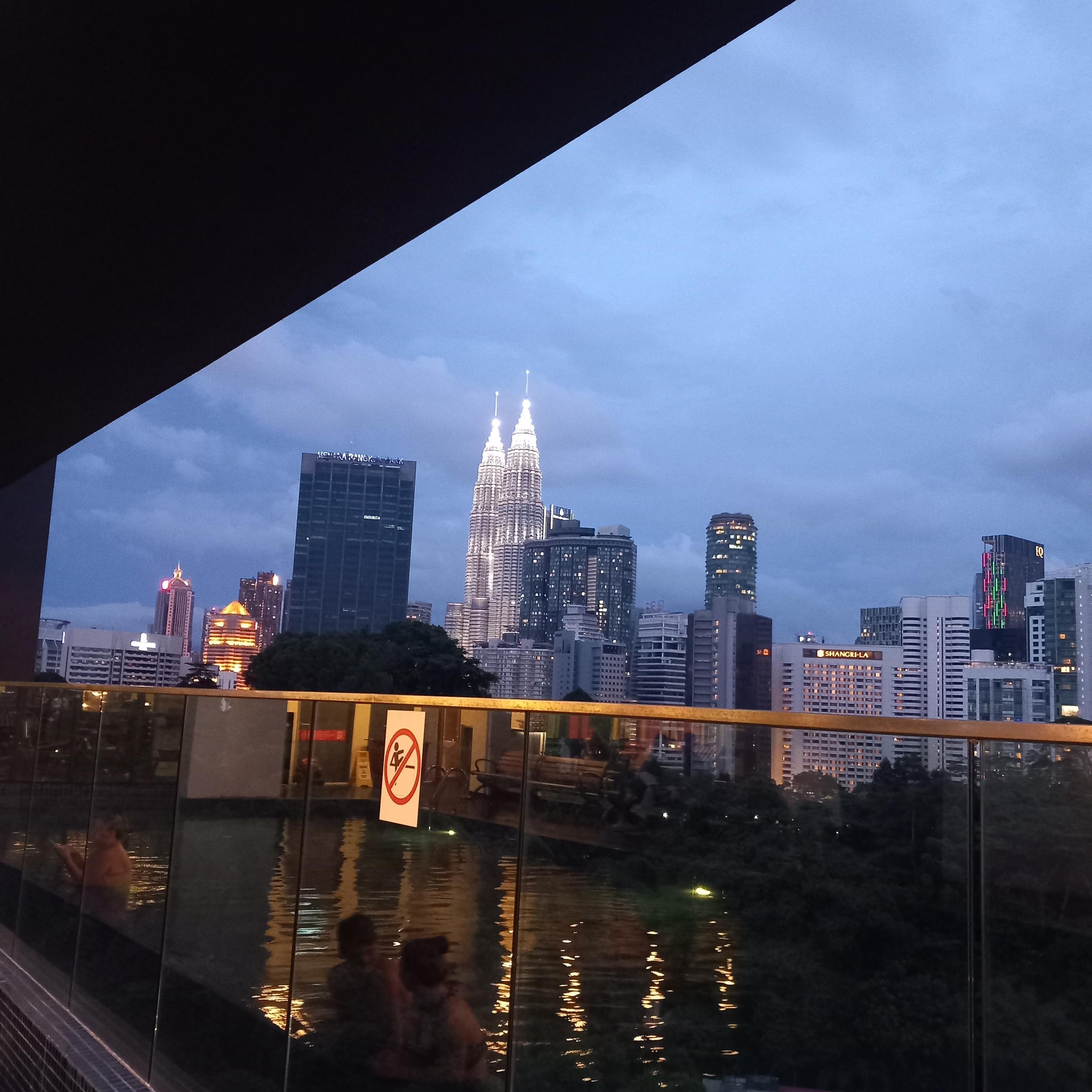 The views from the rooftop area