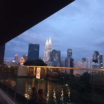 The views from the rooftop area