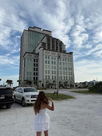 From the restaurant across the street