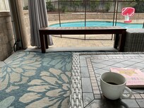 Cozy reading on the patio