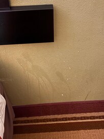 Spills down the walls