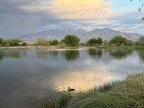 The pond at Historic Canoa Ranch. We went there to capture a sunset; instead we watched a storm passing through over the Santa Rita mountains.