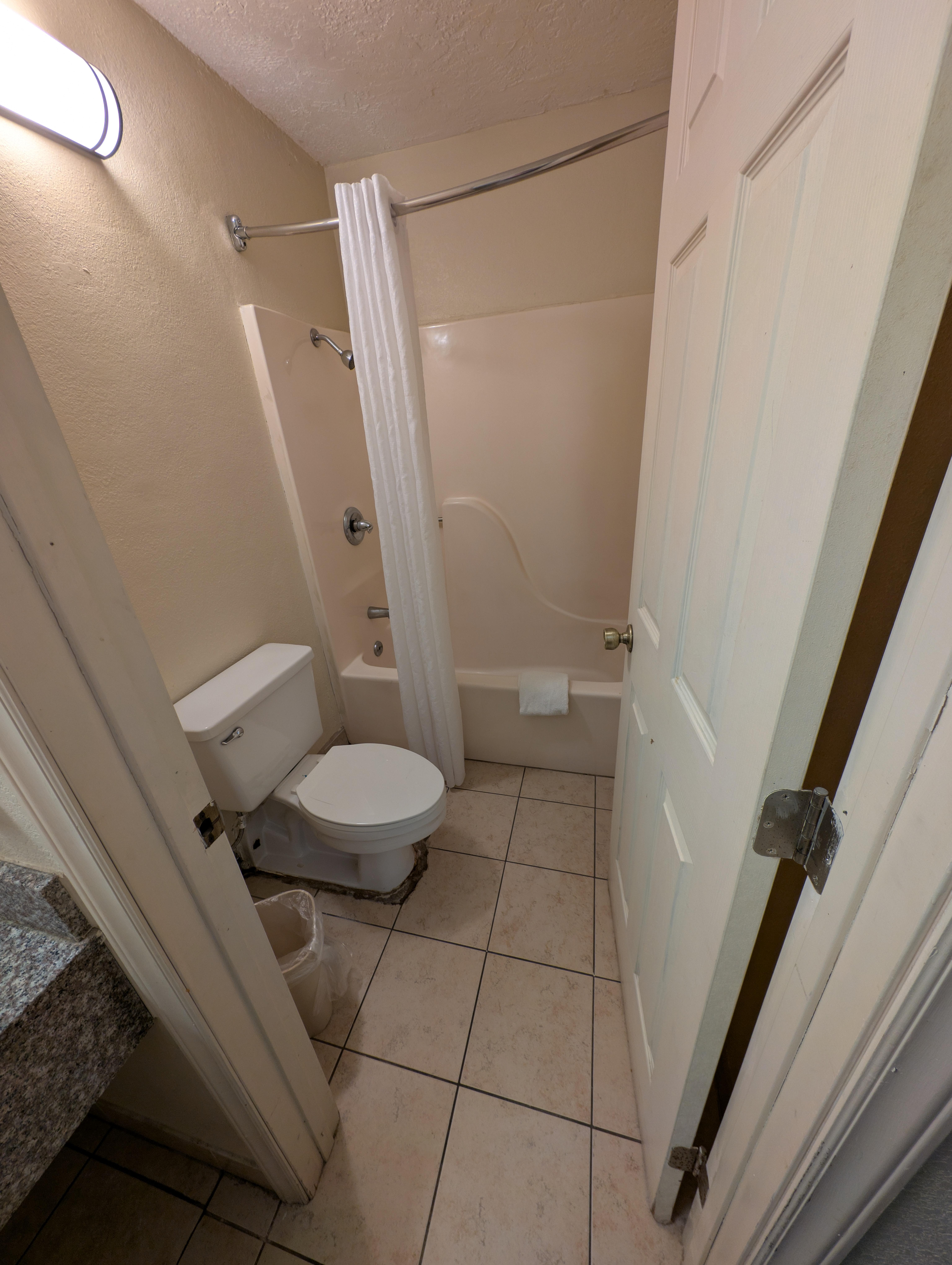 Condition of the bathroom.