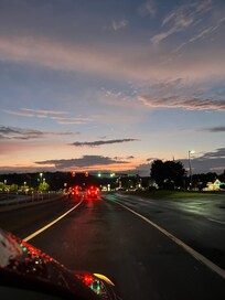 Shopping for groceries and catching the sunset