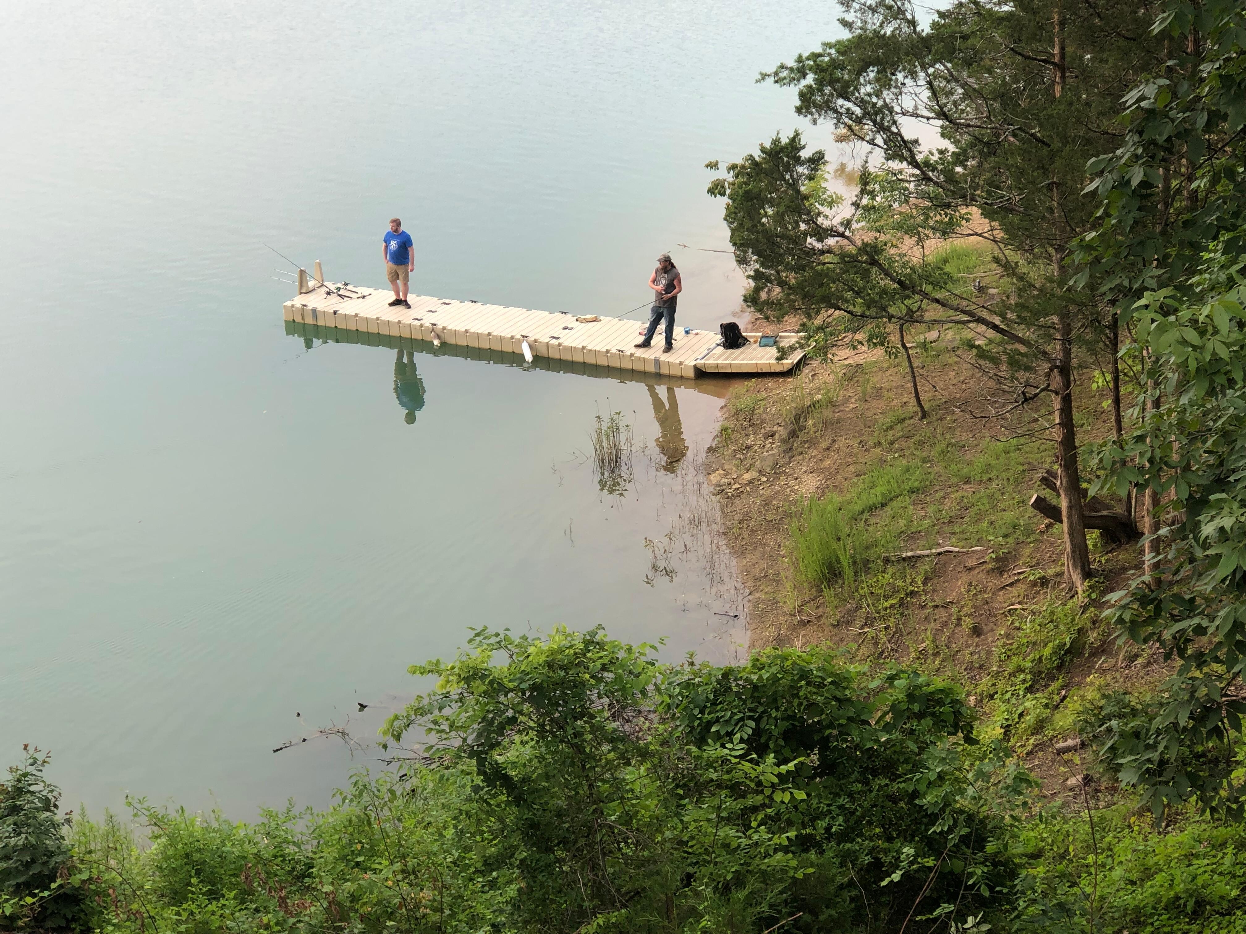 Boys fishing at the pier
