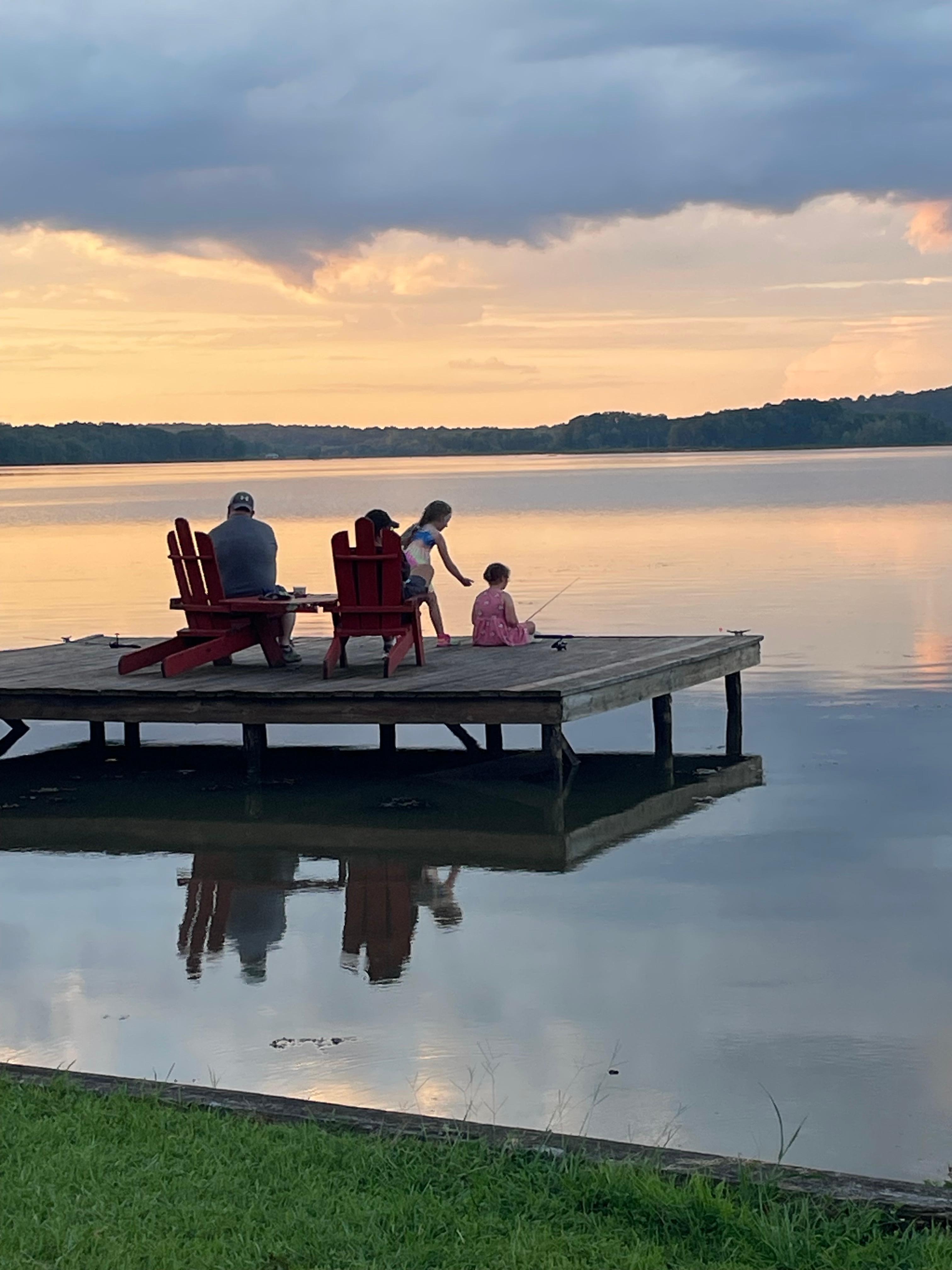 My daughter fishing for the first time. 