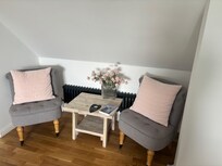 Sitting area in bedroom.