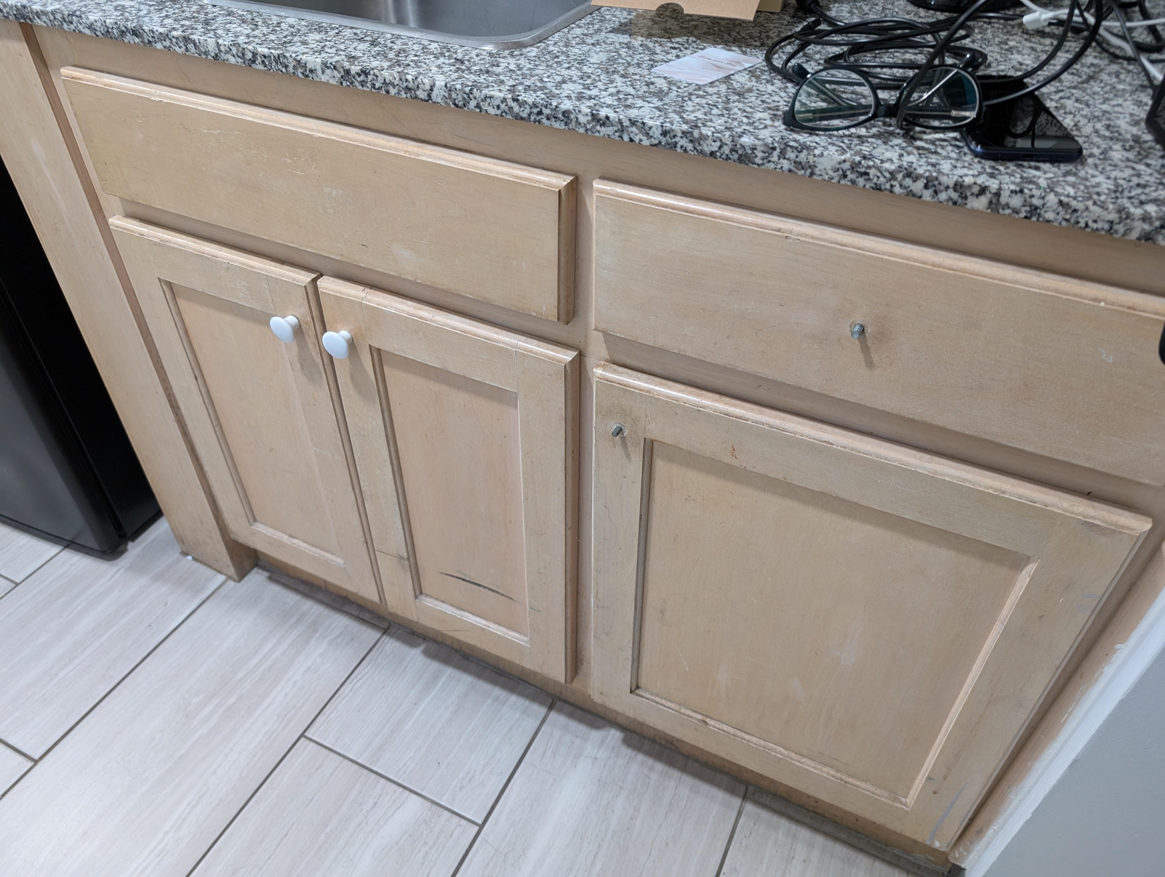 Missing drawer and cabinet pulls