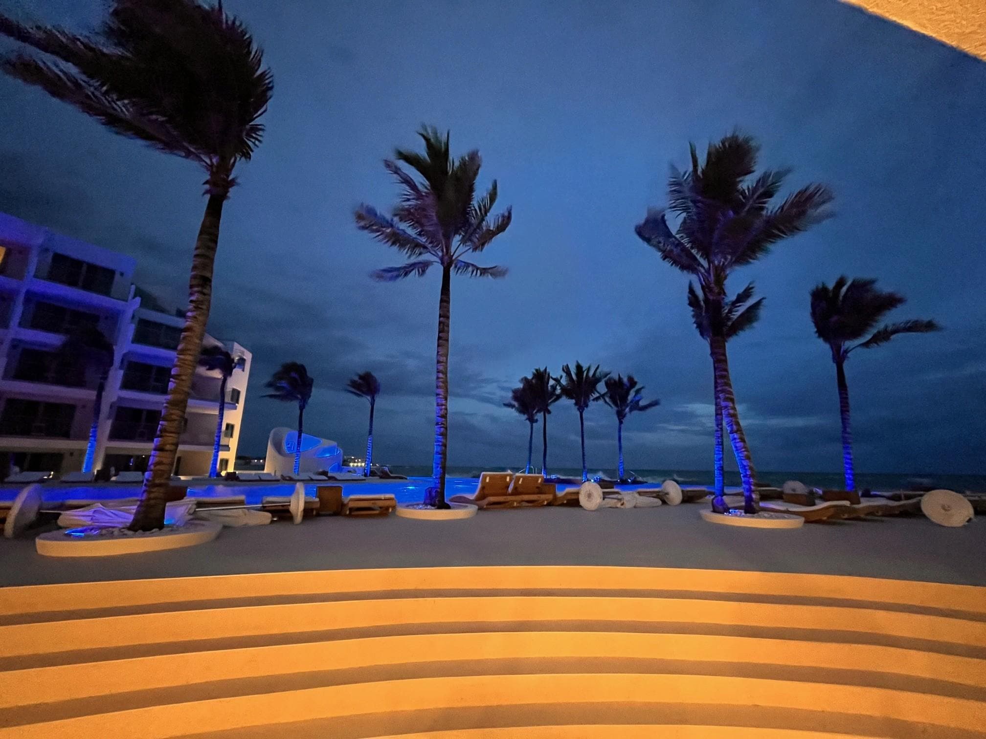 De nuit en pleine tempete