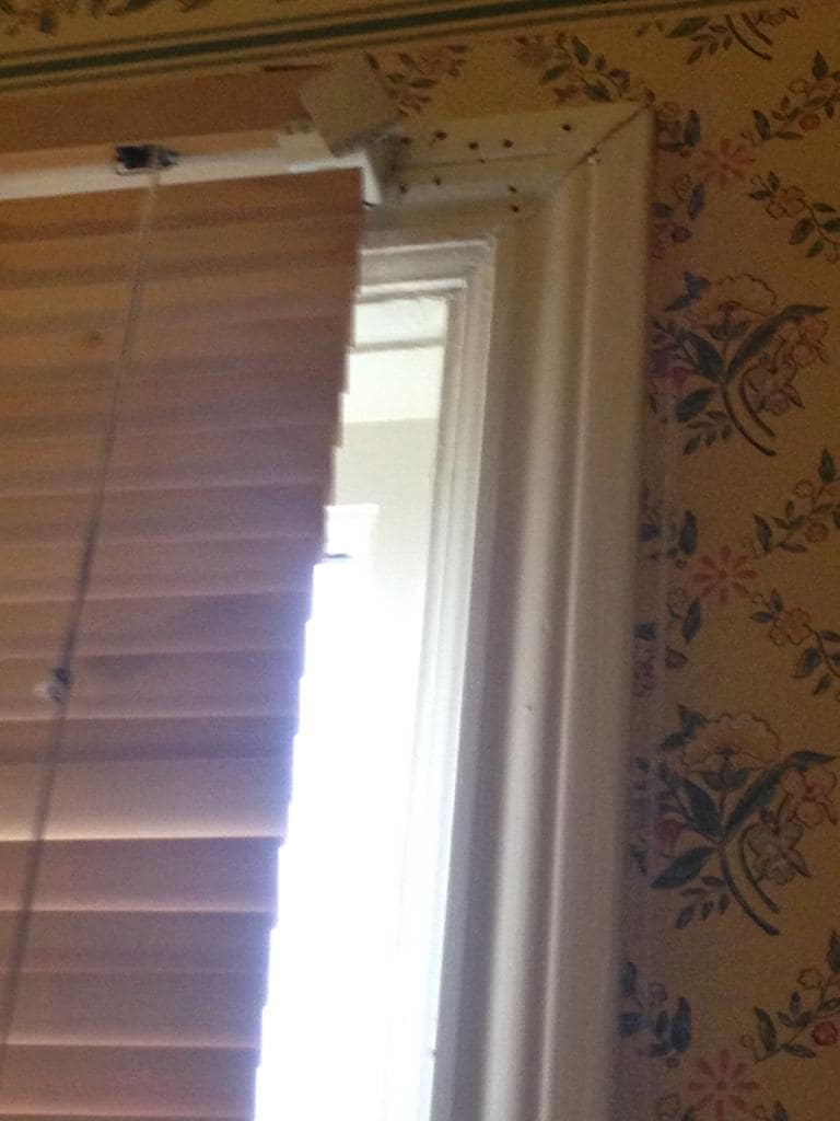 Improperly sized window blind