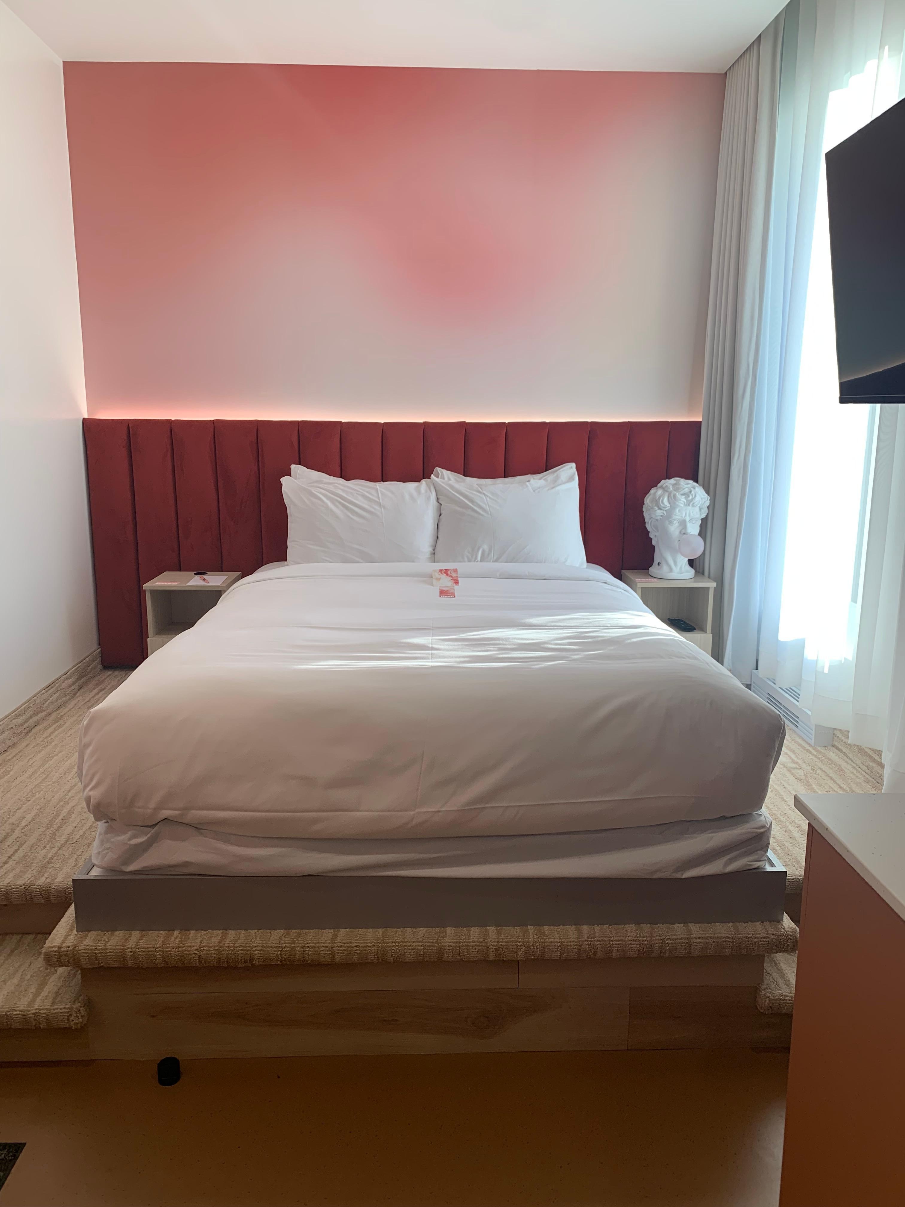 Colorful cozy {yet firm} bed 