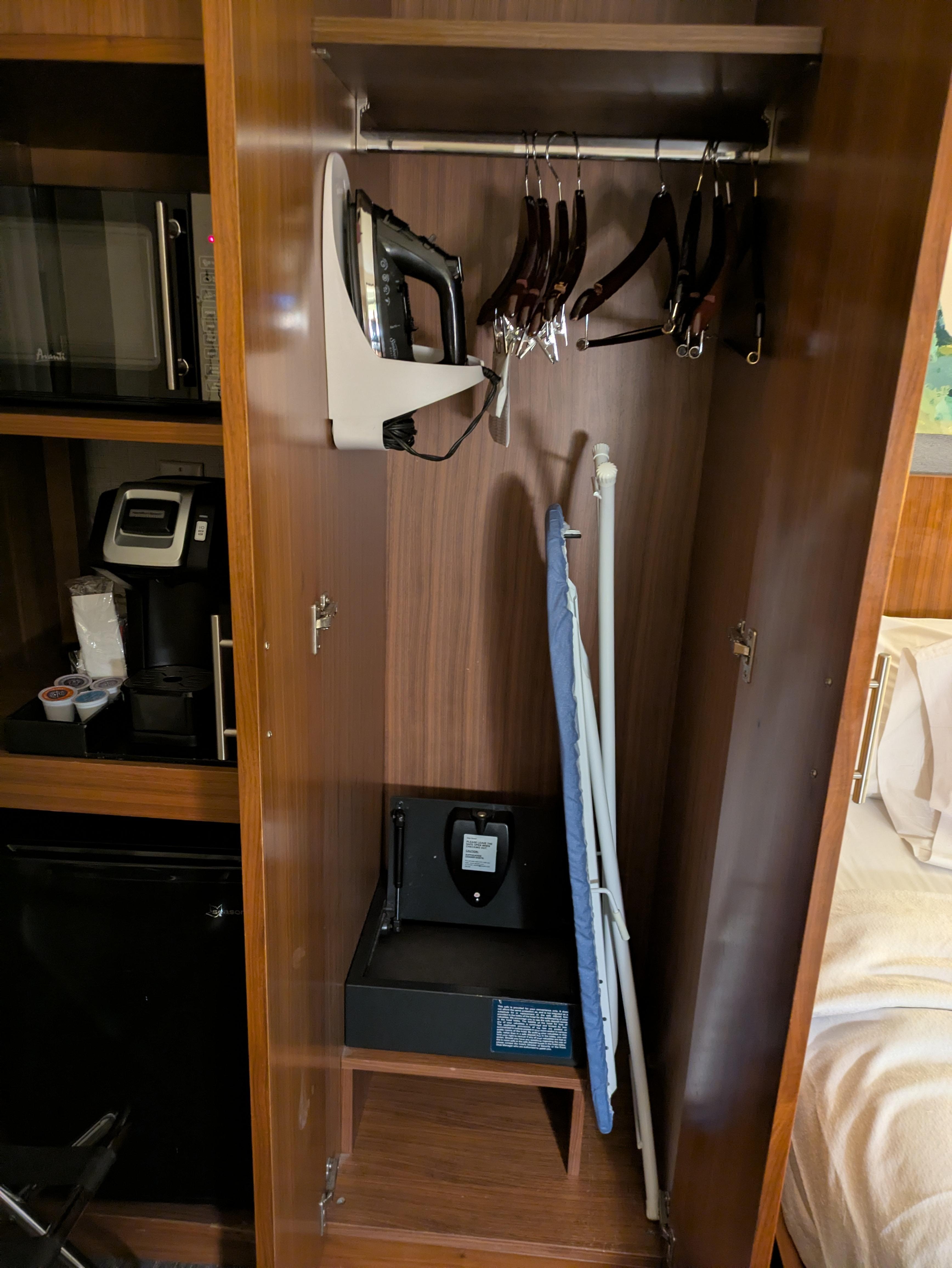 Broom cupboard for wardrobe. 2 people staying one week?