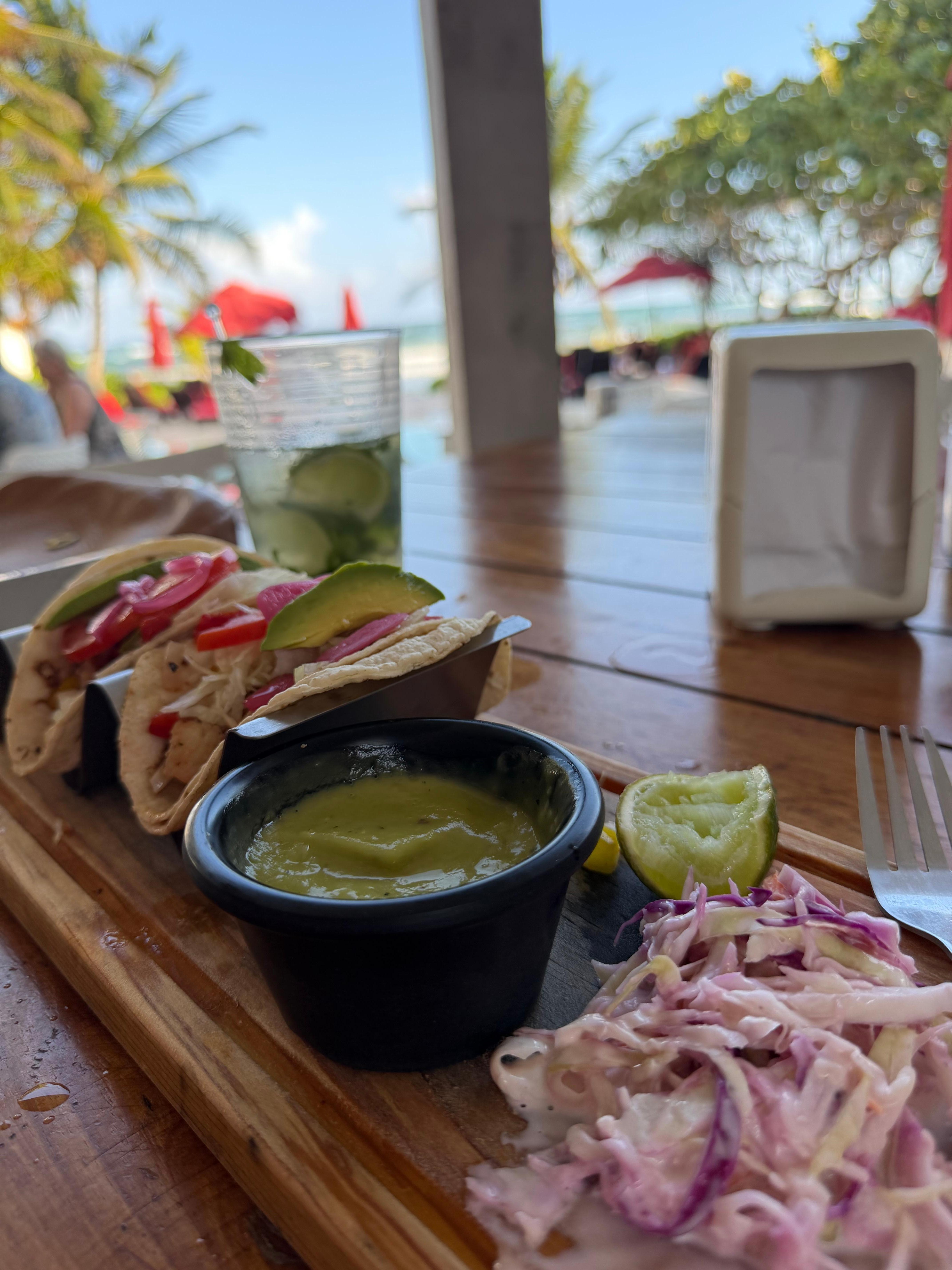 We went to dinner at jungle fish beach club  just two minutes down from las villas was sooo good and priced reasonably 