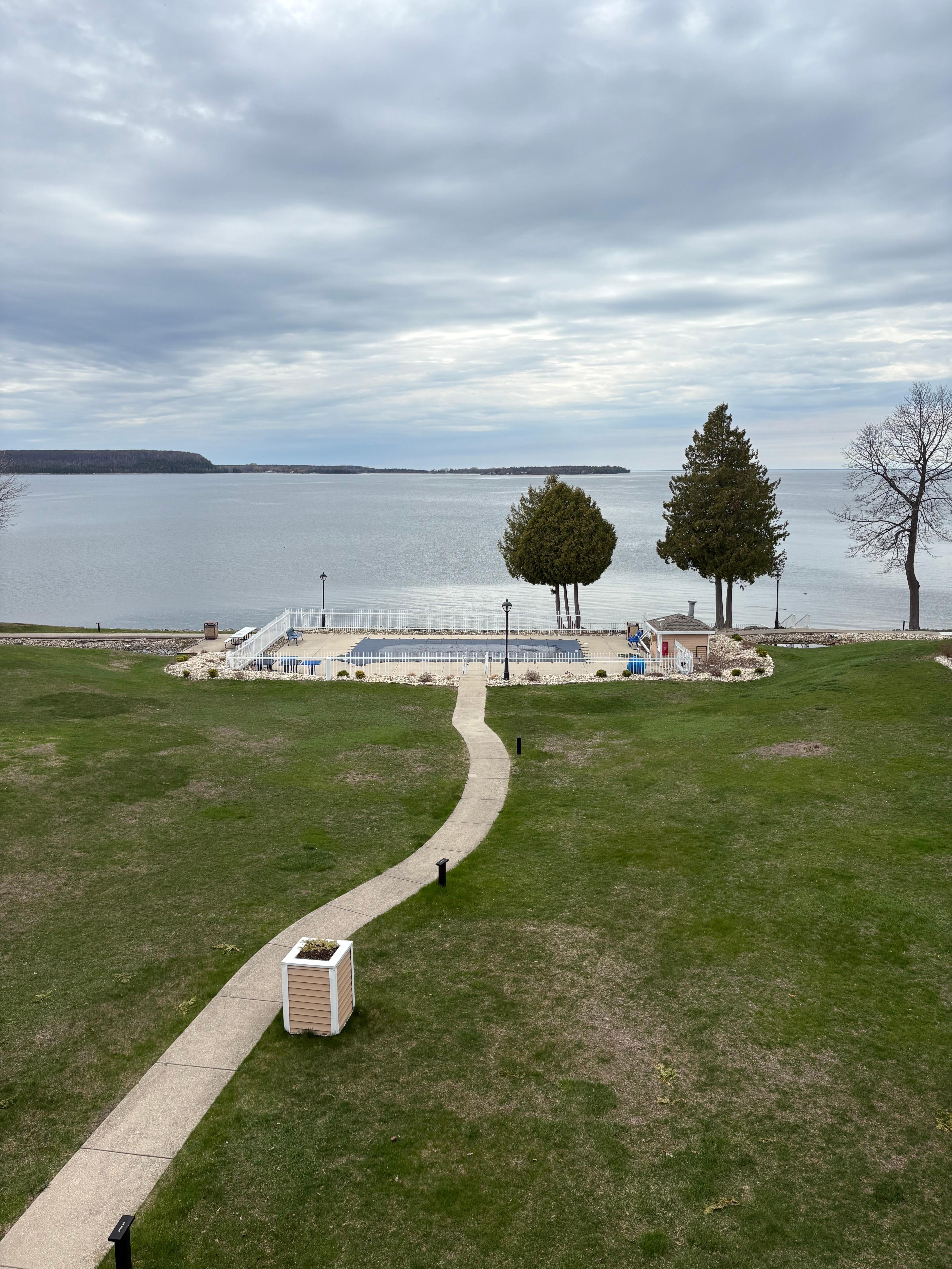 View of the water from balcony.