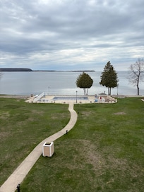 View of the water from balcony.