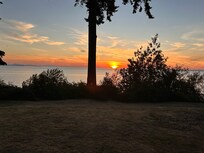 Back yard at sunset.
