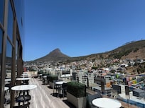 Rooftop bar view of Table Mountain