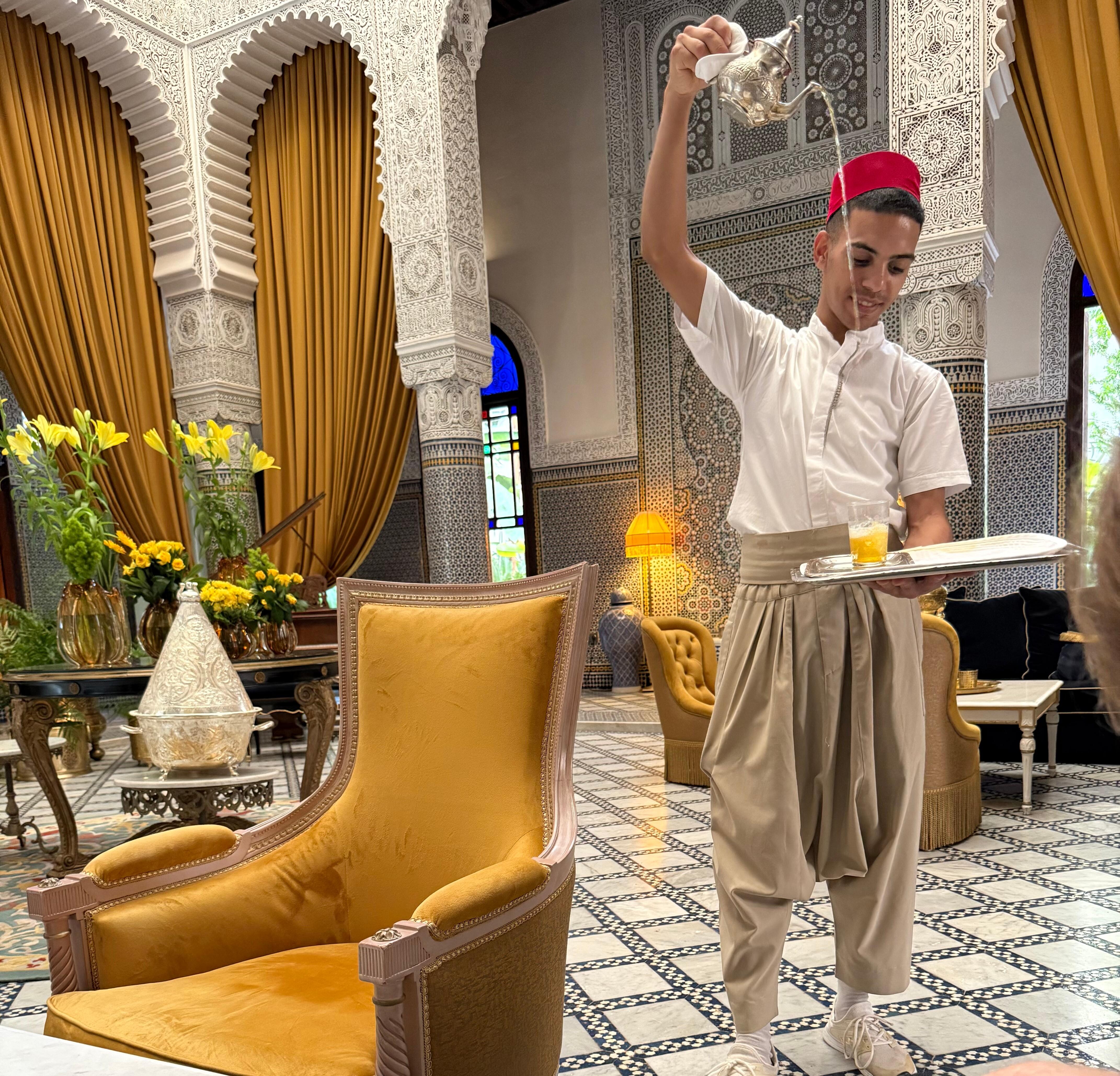 Welcome Morocco mint tea. 