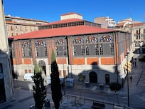 View from our room overlooking the market.