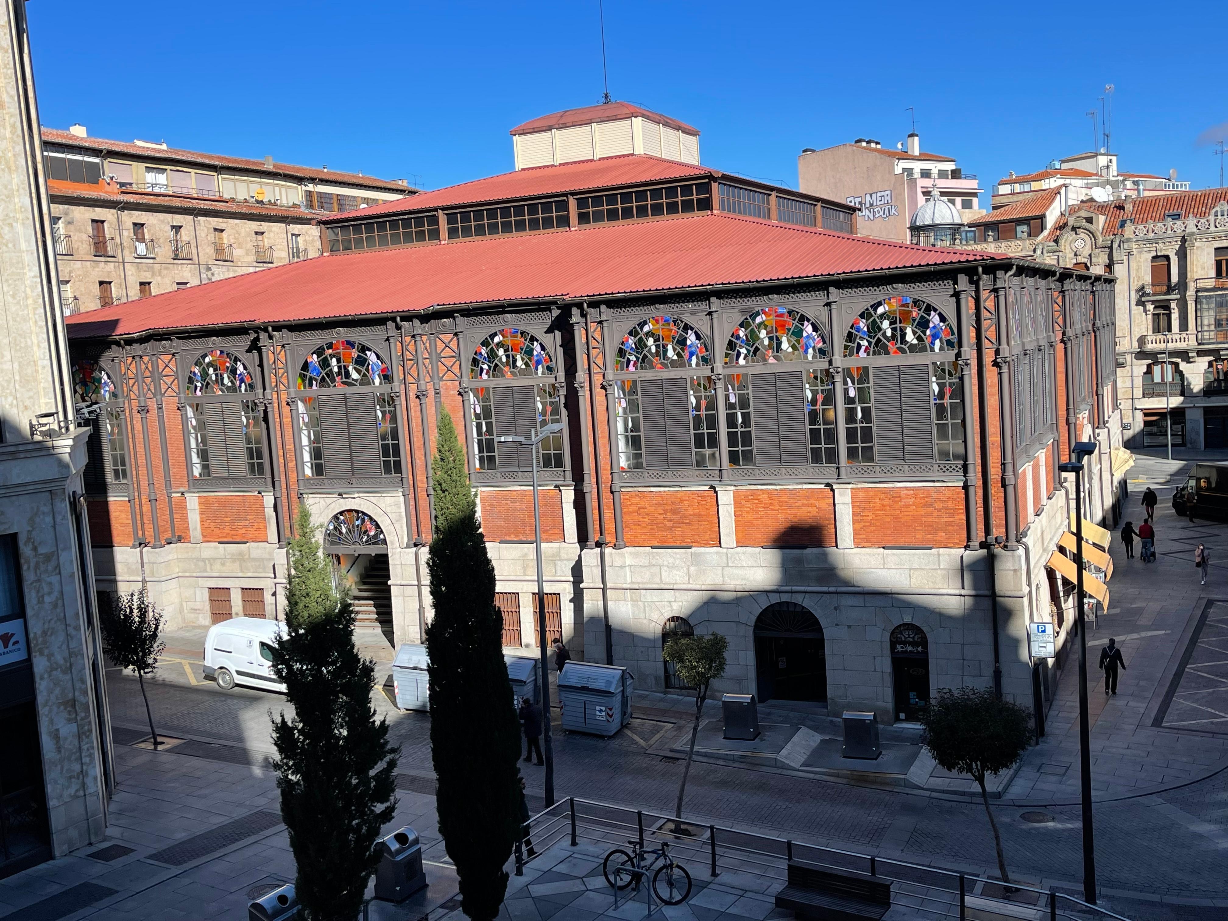 View from our room overlooking the market.