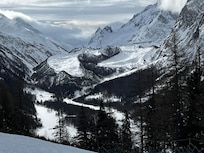 View while skiing in Courmayeur!