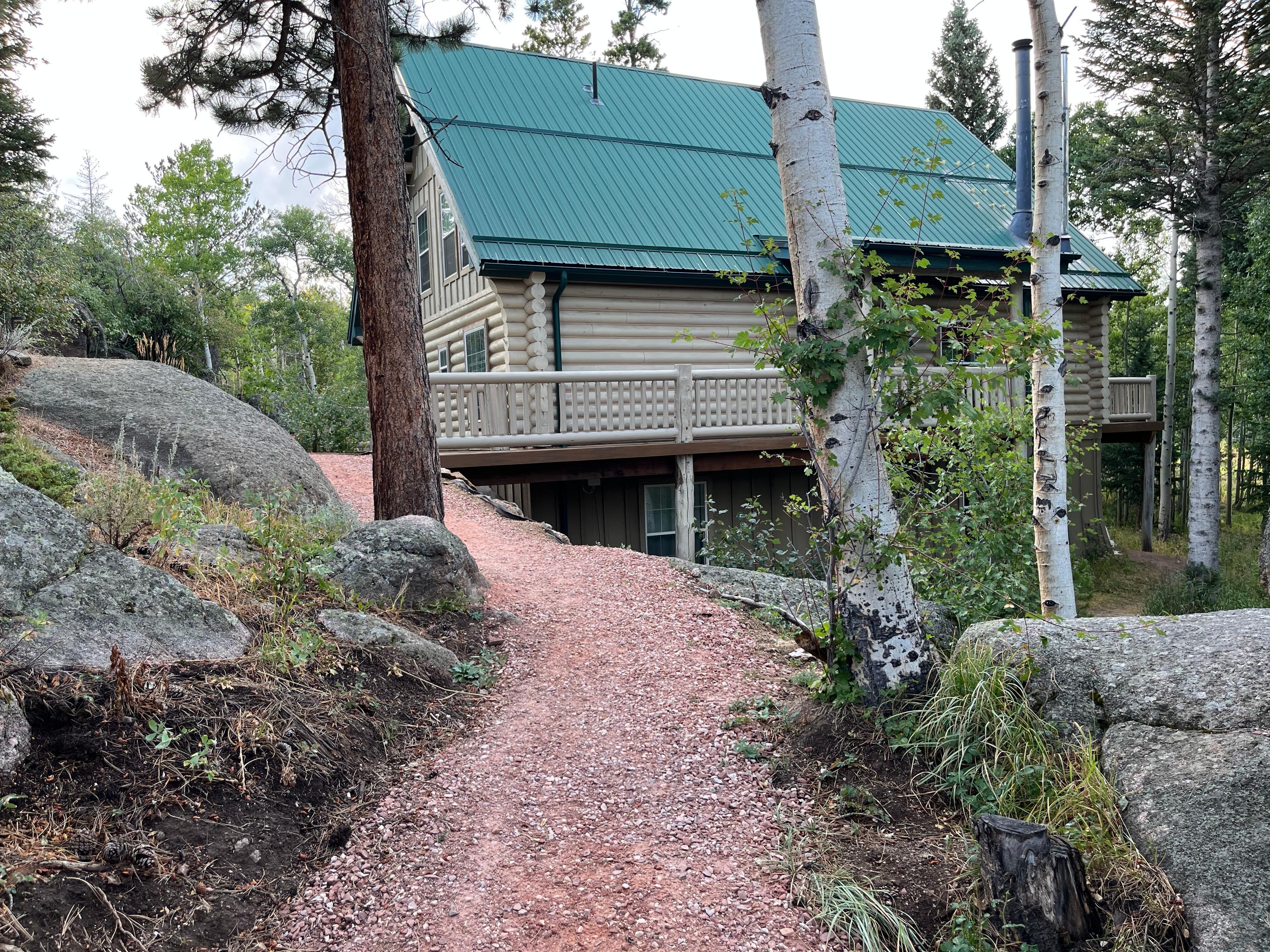 Entrance from bottom driveway