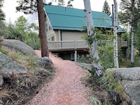 Entrance from bottom driveway