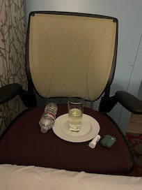 Office chair as a nightstand