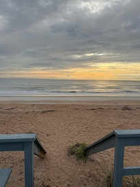 View from the private boardwalk to the beach