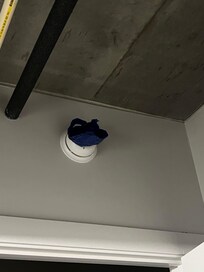 Tape over smoke detector in Bedroom C (master)