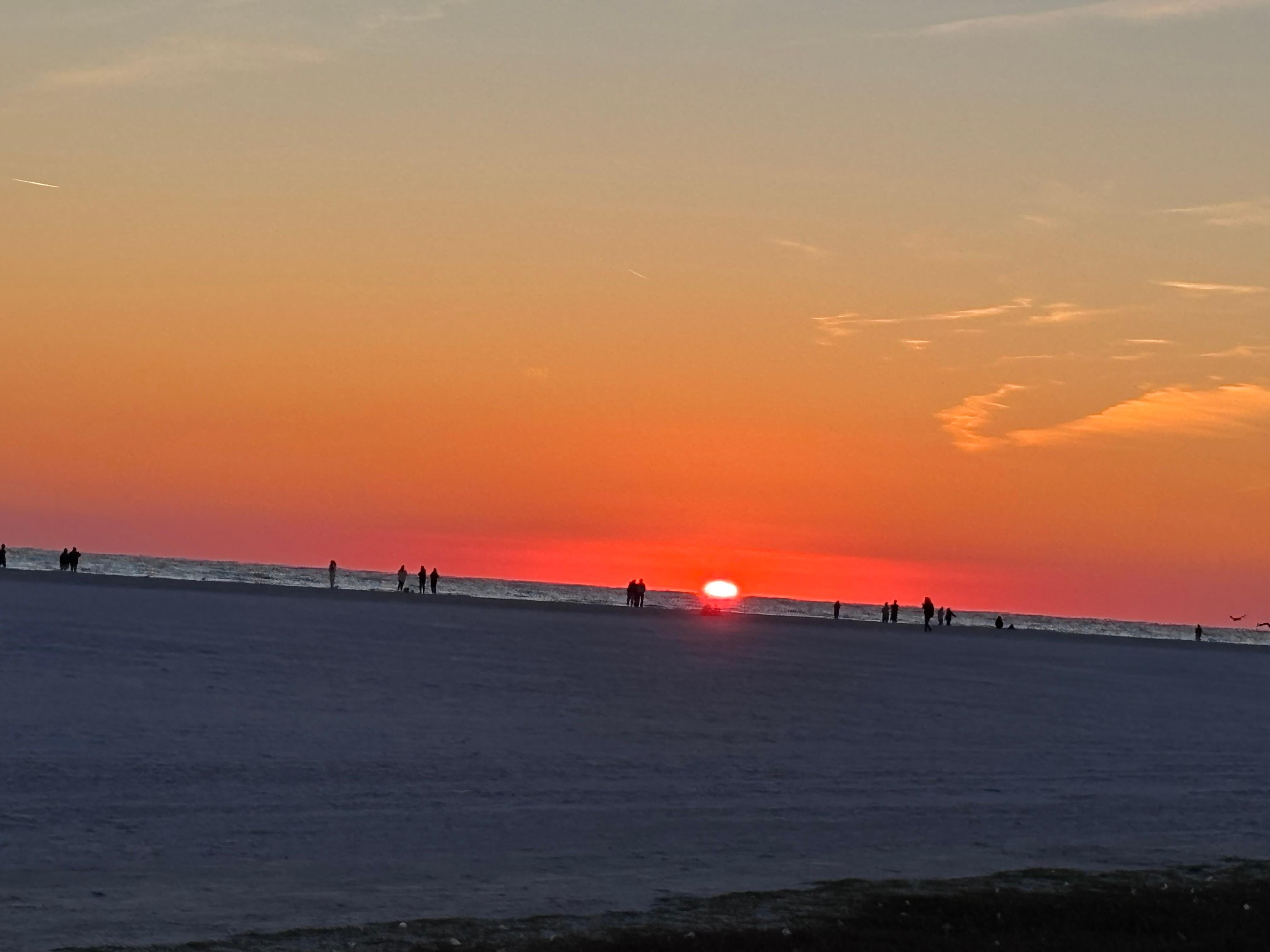 Beautiful sunsets from the beach. About 3 miles from the house 
