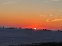 Beautiful sunsets from the beach. About 3 miles from the house