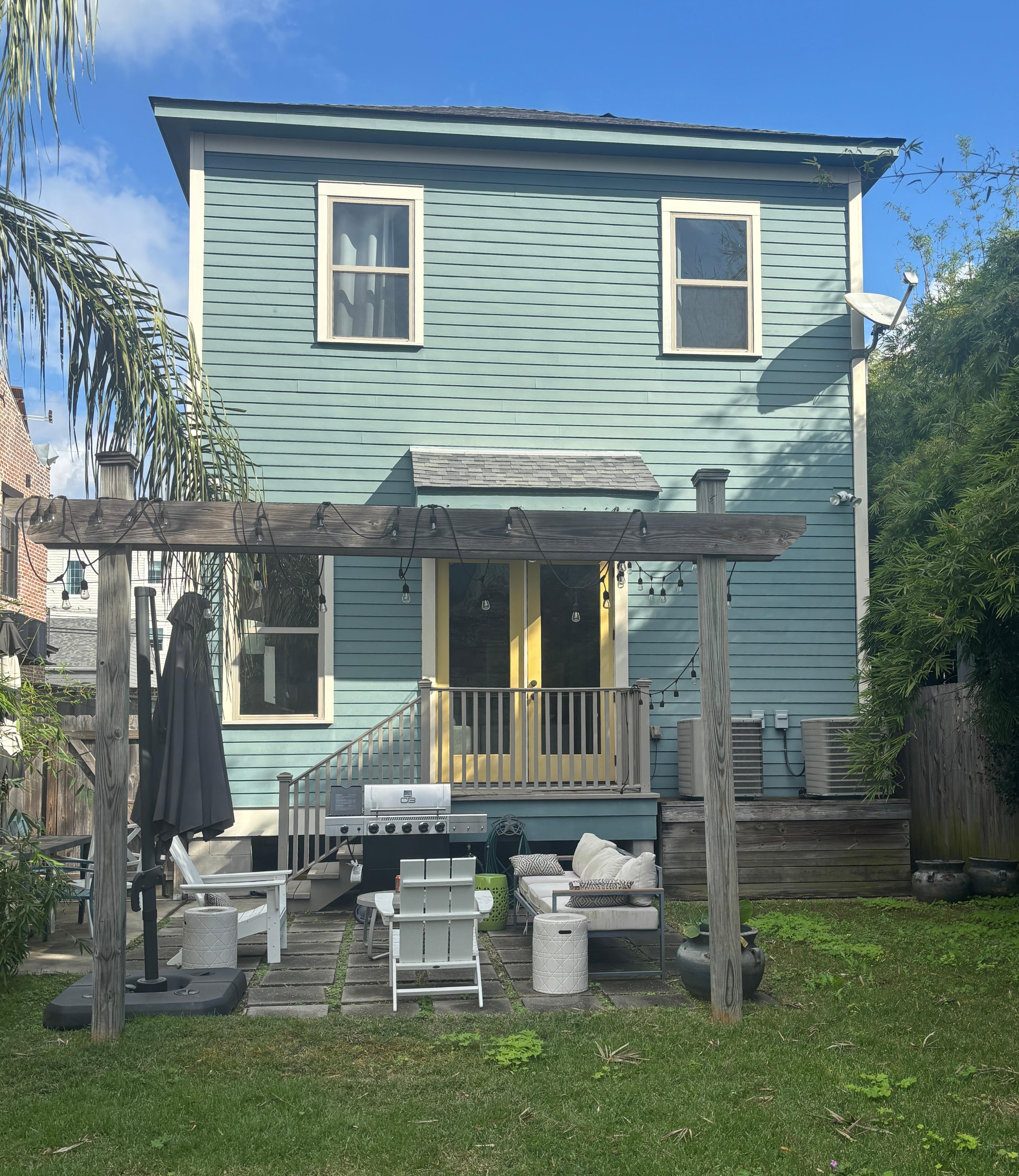 Backyard. Private and it had everything you might need.