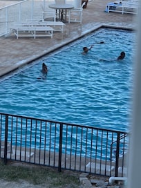 Heated pool! It was in the 50's and the kids still swam for hours!