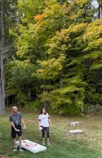 Corn hole with new bags.