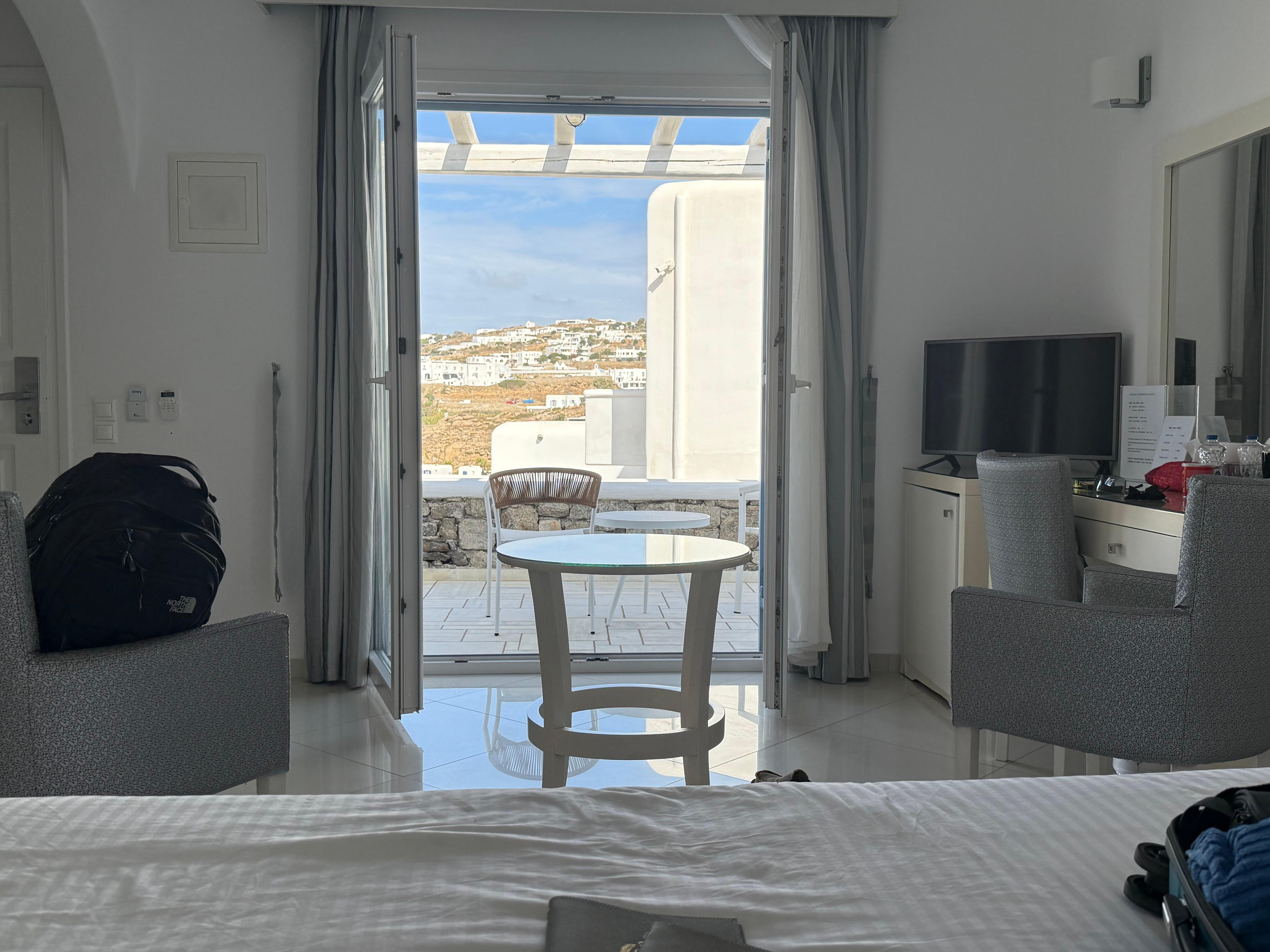 From inside the room 